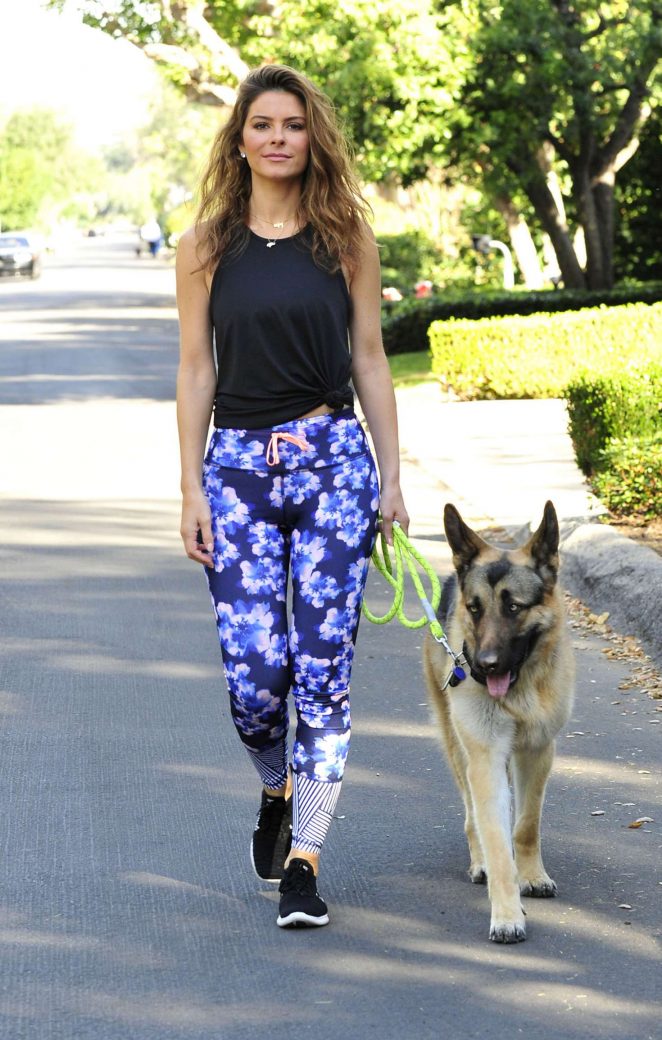 Maria Menounos - Walking her dog in Beverly Hills